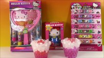 Hello Kitty Beauty Haul! HK Lip GLoss Lip Balm Bobblehead Candy! Orbeez Surprise CUPS! [Fu