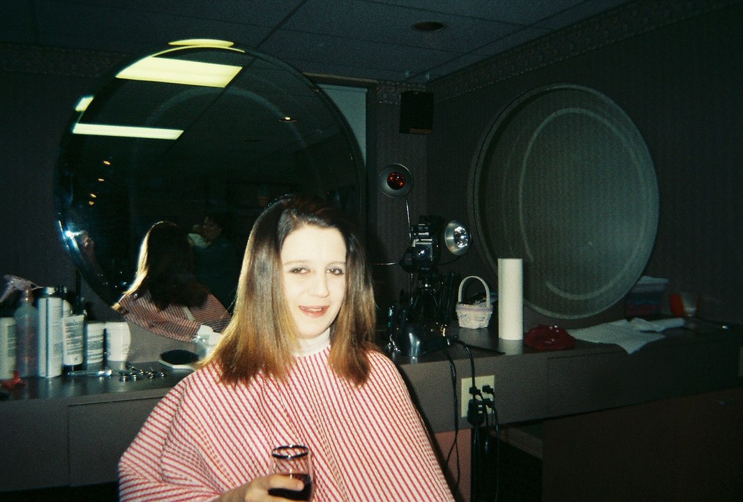 Erin's Army Induction Haircut.