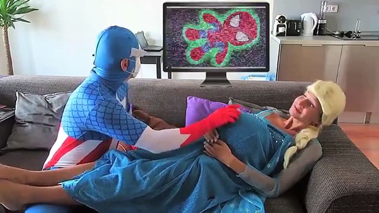 Pregnant FROZEN ELSA vs SPIDERMAN Doctor vs Evil Elsa! w/ Spiderbaby Ultrasound Superhero