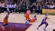 LeBron James BULLDOZES Teammate Kyrie Irving on Fastbreak