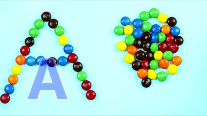 ALPHABET STOP MOTION with M&M s Candy Learn the ABC Letters from A to Z