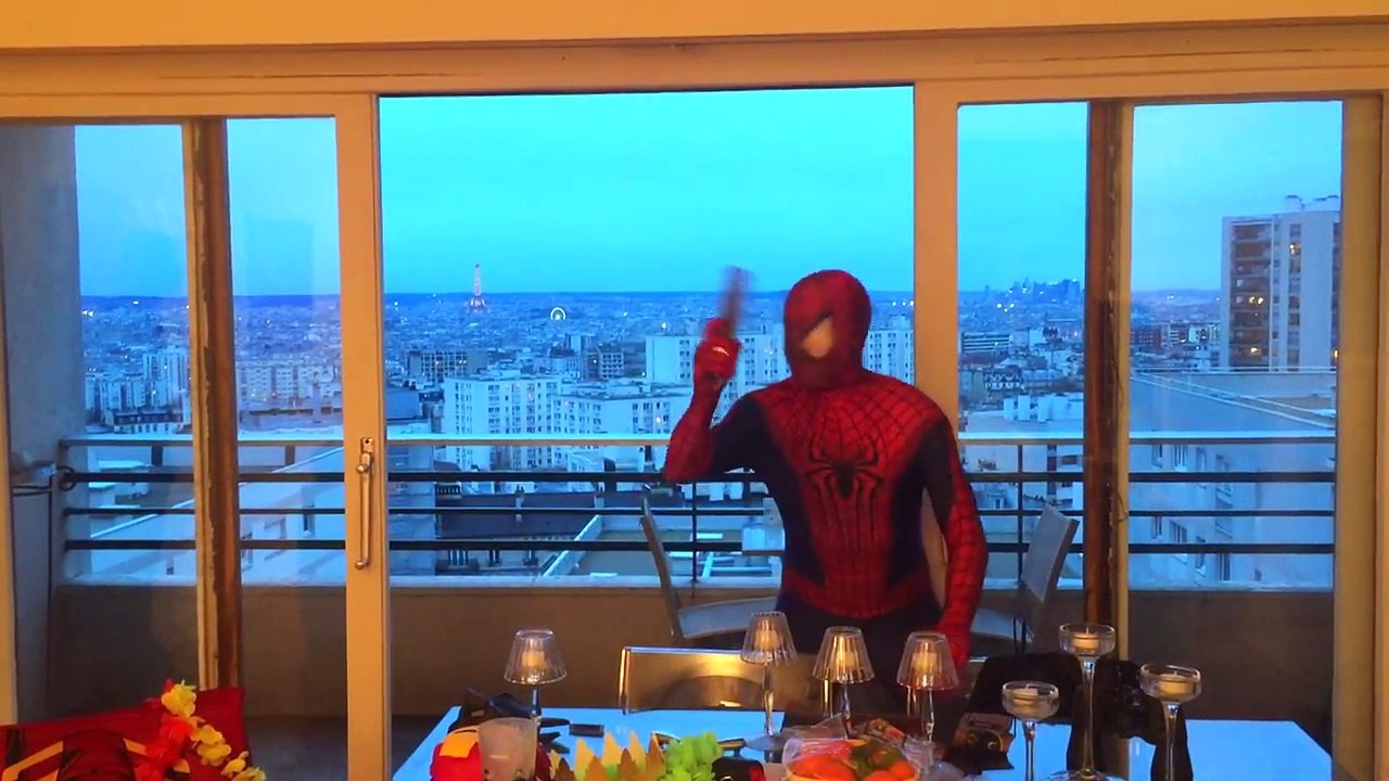 SpiderMan Pranks Darth Vader sleeping ! Real Life Superhero Activities