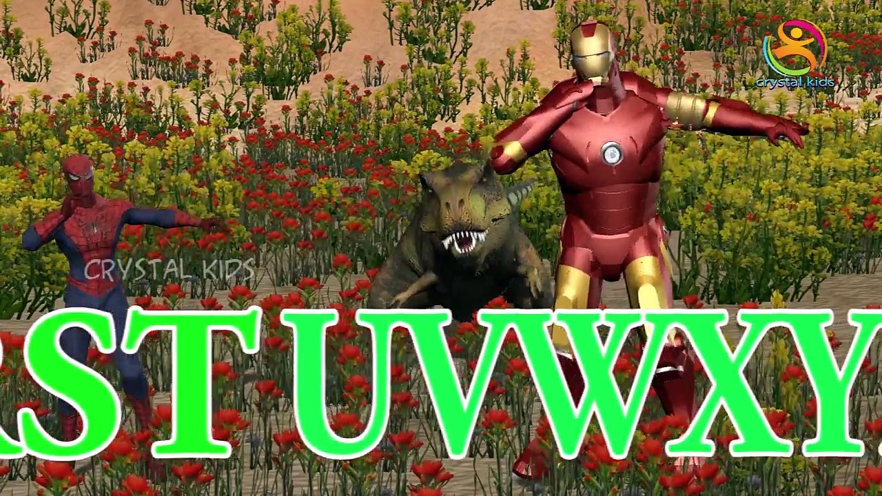 Ironman Dinosaur Finger Family Children Nursery Rhymes 3D Animated English | Dinosaurs Fin