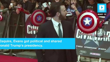 Chris Evans doesn't hold anything back when discussing Donald Trump's presidency
