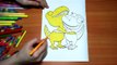 Цветной раскраска цвета динозавры Войлок для Дети маркеры Новые функции Новый страницы карандаши ручки
