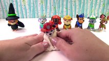 Play Doh DIY How to Make Paw Patrol Halloween Costumes & Paw Patrol Weebles Surprise Toys!