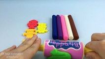 Learn Colors Play Doh Modeling Clay Peppa Pig, Popsicle, Ice Cream, Elephant Cookie Cutter