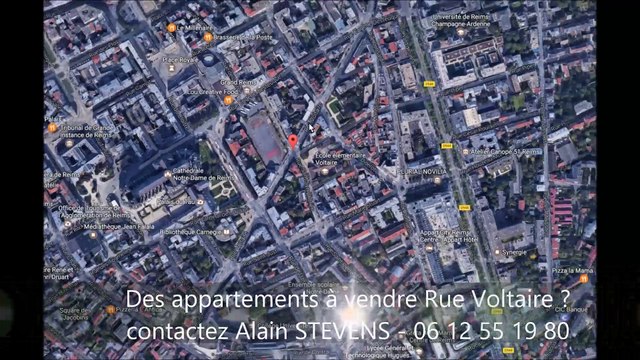 Appartement à vendre Reims rue Voltaire, secteur voltaire - Immobilier Maison, Commerce - Alain STEVENS
