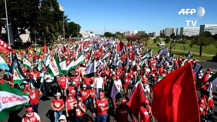 Brasileños protestan contra ajustes de Temer