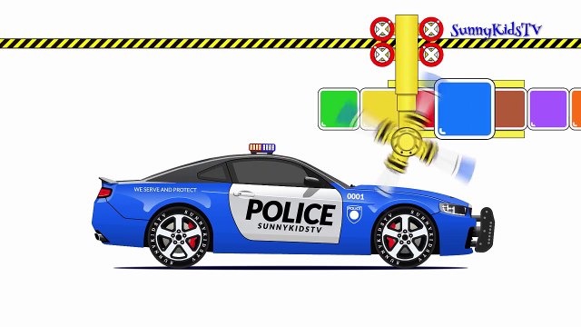 Trucks and cars cartoon for children Learn colors Police cars Compilation video for kids-p2K280vmfks