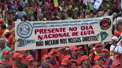 Protesto no Rio contra Temer