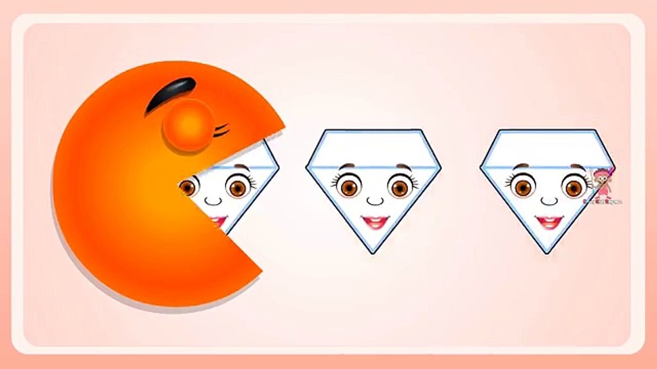 Shapes for Children to Learn with Packman Cartoon - Shapes for Kids to Learn - Kids Learning Videos