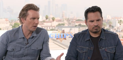 Dax Shepard and Michael Peña on CHiPS