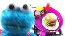 Abc Surprises learn to count make hamburger cookie monster shopkins toy egg surprise princ