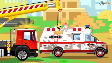 La Ambulancia y El Coche de Carreras (SPANISH) - Héroes de Nuestra Ciudad Carritos Para Niños