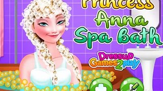 Анна Детка ребенок ванна дисней для замороженные Игры Дети Принцесса спа спа видео