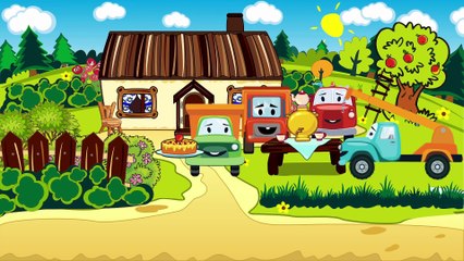 Racing Car with Emergency Cars - The Ambulance & The Fire Truck & The Police Car - Cartoon for Kids