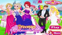 Princesses Bridesmaids Rush - Rapunzel, Ariel and Elsa - Dress Up Game For Girls
