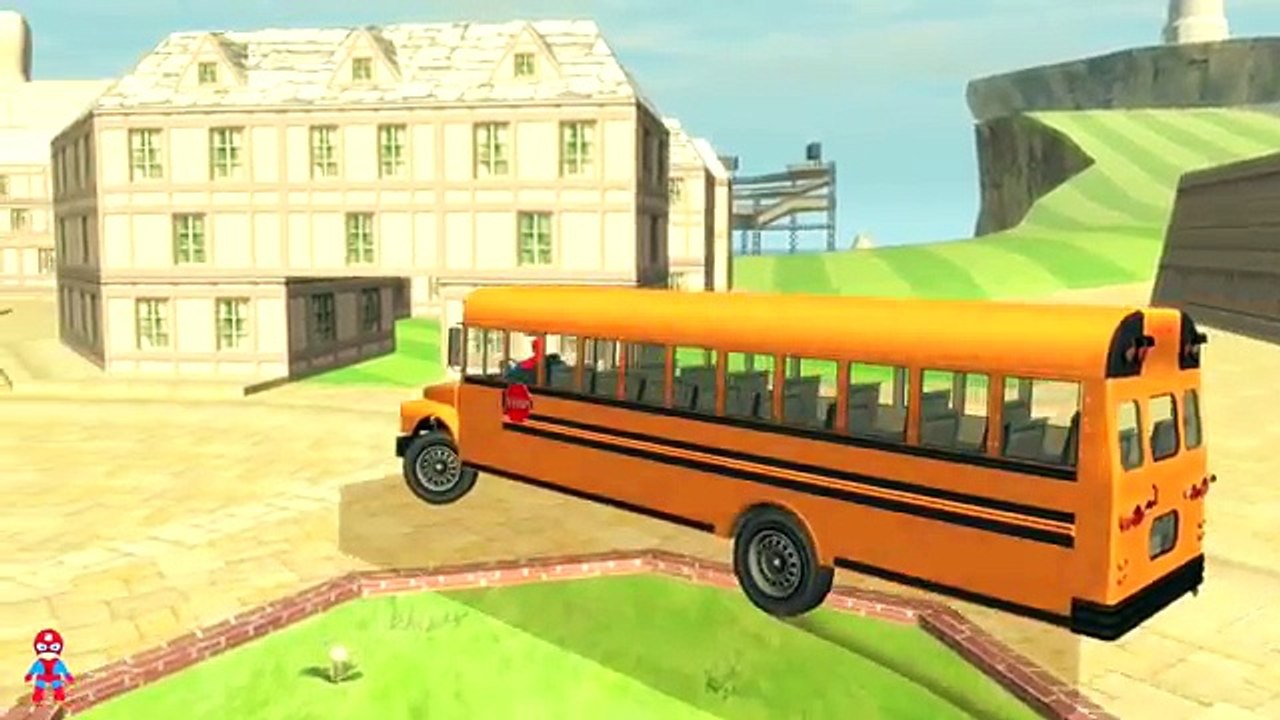 Spiderman Wheels on the Bus Nursery Rhymes (Songs for Children with Action) A+SuperheroSch