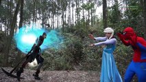 Frozen Elsa vs Spiderman Become Mummy SAW Attack Prank [P2]Joker Zombie Hulk Superheroes F