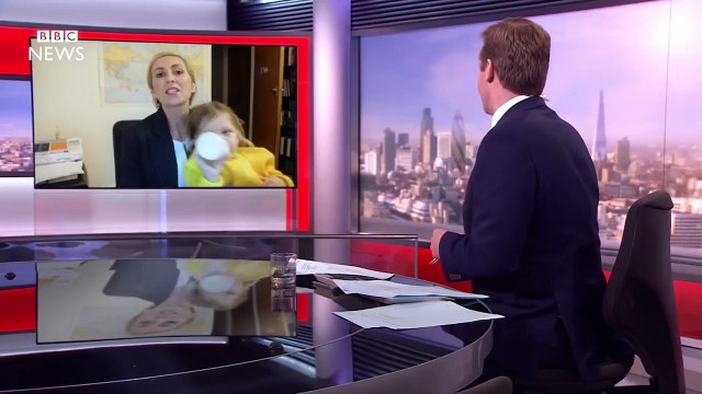 Woman interrupted during BBC interview