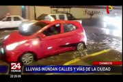Fuertes lluvias inundan calles de Nuevo Chimbote