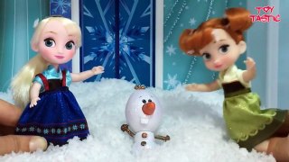 Elsa and Anna Toddlers Playing in the Snow! Do you wan