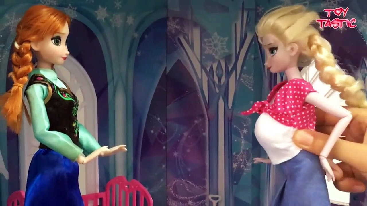 Pregnant Frozen Elsa! Elsa has a baby! Frozen Elsa and Anna Dol