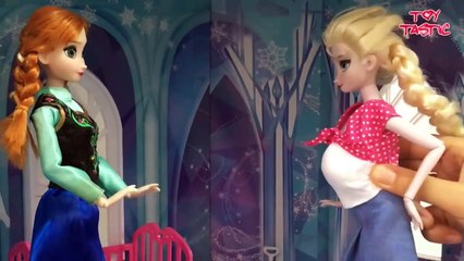 Pregnant Frozen Elsa! Elsa has a baby! Frozen Elsa and Anna Dol