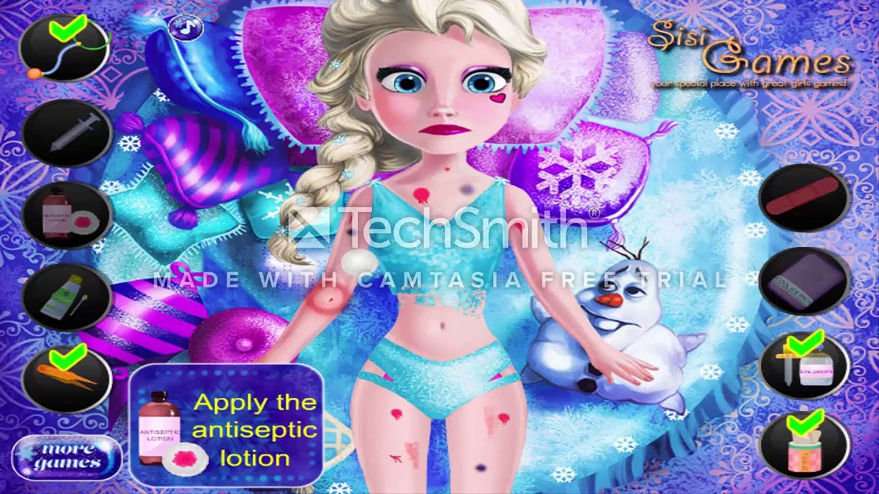 Elsa Hospital Recovery - Frozen Princess Elsa Games - Disney Games Videos