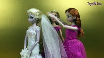Elsa Gets Married! Frozen Wedding Dress, ft Disney Princess Anna and Kristoff and Rapunzel.-g