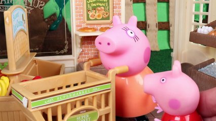 Peppa Pig Toys in English  Mummy Pig gets Robbed at the Bank-GVn-c_r9dCgd