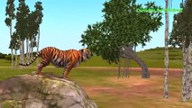 Finger Family Cartoon Animation 3D Rhymes: Tiger Elephant Cows Batman & many more Animals