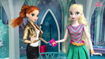 Airplane! Elsa & Anna board Barbie's Glam Jet! Frozen Dolls go on V