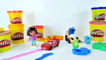 PLAY DOH Chef Cookie Monster Eats Letter Lunch Pizza From Play-Doh Meal Making Kitchen Bak