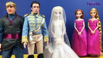 Elsa Gets Married! Frozen Wedding Dress, ft Disney Princess Anna and Kristoff and Rapunzel.-gBk