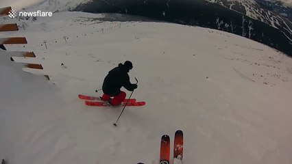 Skier breaks seven ribs after landing a jump on rocks