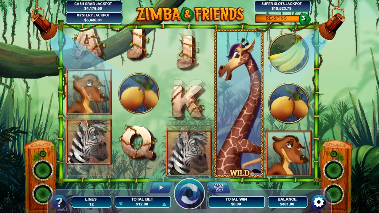 New online casino slot "Zimba and Friends " (review)