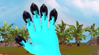 Животные анимационный цвета Папа динозавр Семья палец для горилла рифмы 3D