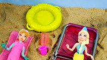 Disney FROZEN Elsa and Annas Road Trip PLAY DOH Beach Queen Elsa Pranks Princess Anna Par