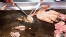 Chef doing magic and  foods are delicious in Japan - TEPPANYAKI