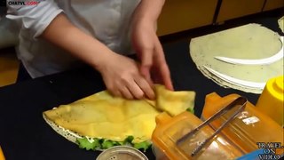 Ice Crepe cake very attractive of Japan- traditional food