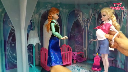 Pregnant Frozen Elsa! Elsa has a baby! Frozen Elsa and Anna Dolls ...