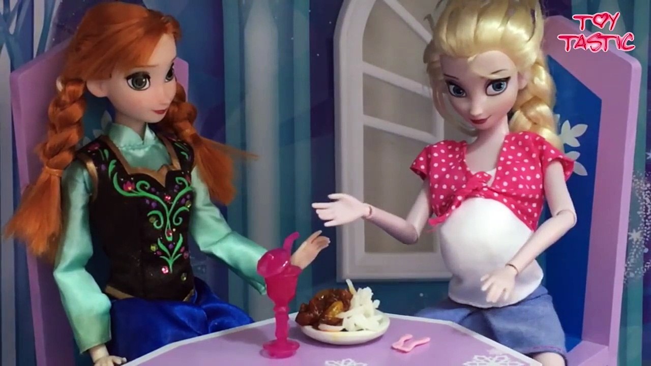 Pregnant Frozen Elsa! Elsa has a baby! Frozen Elsa and Anna Dolls Episod