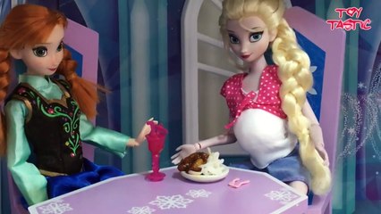 Pregnant Frozen Elsa! Elsa has a baby! Frozen Elsa a