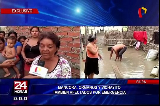 Piura: Máncora, Los Órganos y Vichayito afectados por lluvias
