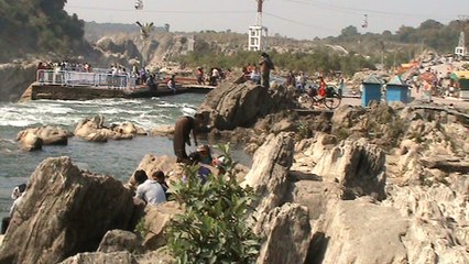 Female Holy Bath At  Narmada River