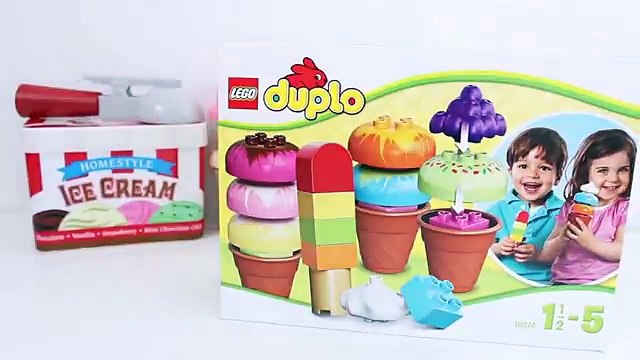 Лего Дупло Мороженое Играть Doh Игровой Набор Радужное Мороженое Пластилин Играть Еда Игрушка Видео