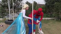Elsa GROSS HAND FEET! Spiderman Chocolate Joker Pranks Catwomen Police Pinks SpiderGirl