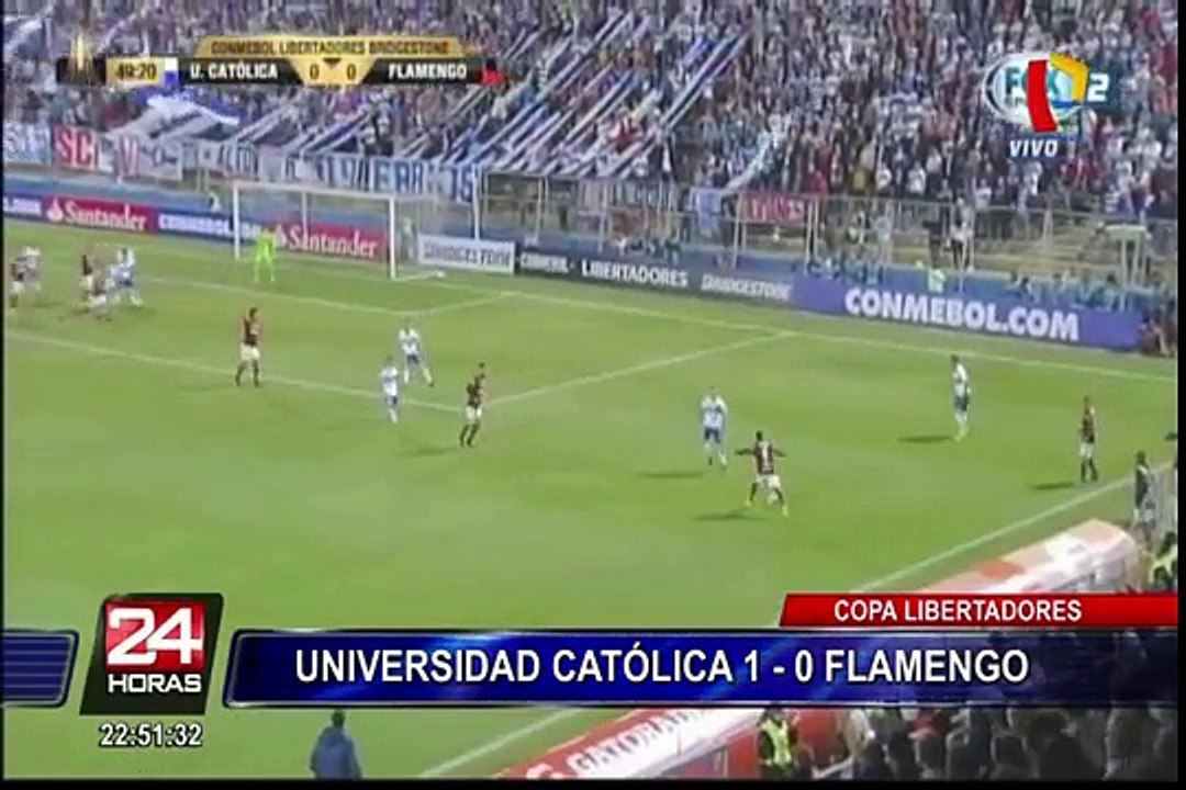 Con Guerrero y Trauco: Flamengo cayó 1-0 ante la Universidad Católica